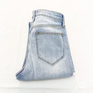 Driftwood Royce Light Wash Raw Hem Zip Fly Denim Jeans Size 24 x 27